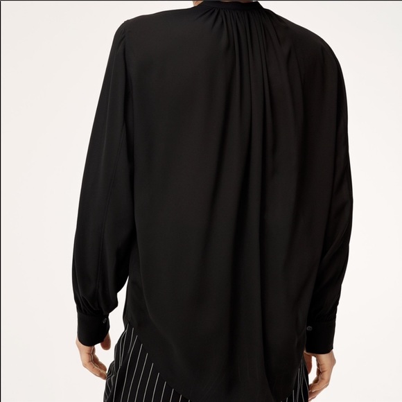 Aritzia Babaton Black Gene Blouse XS H318 g3 - Picture 3 of 12